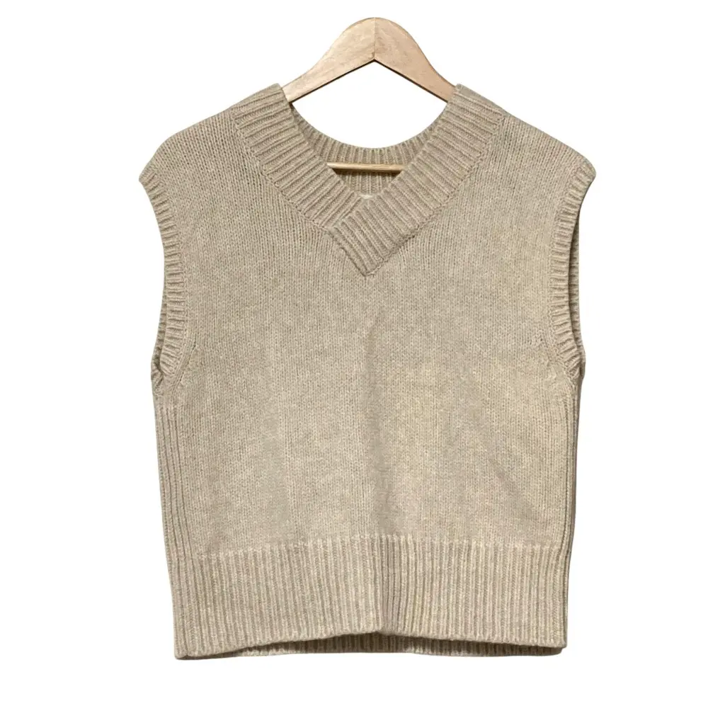 22AW GALERIE VIE ギャルリーヴィー トゥモローランド ファインウール Vネックベスト プルオーバー Free ベージュ