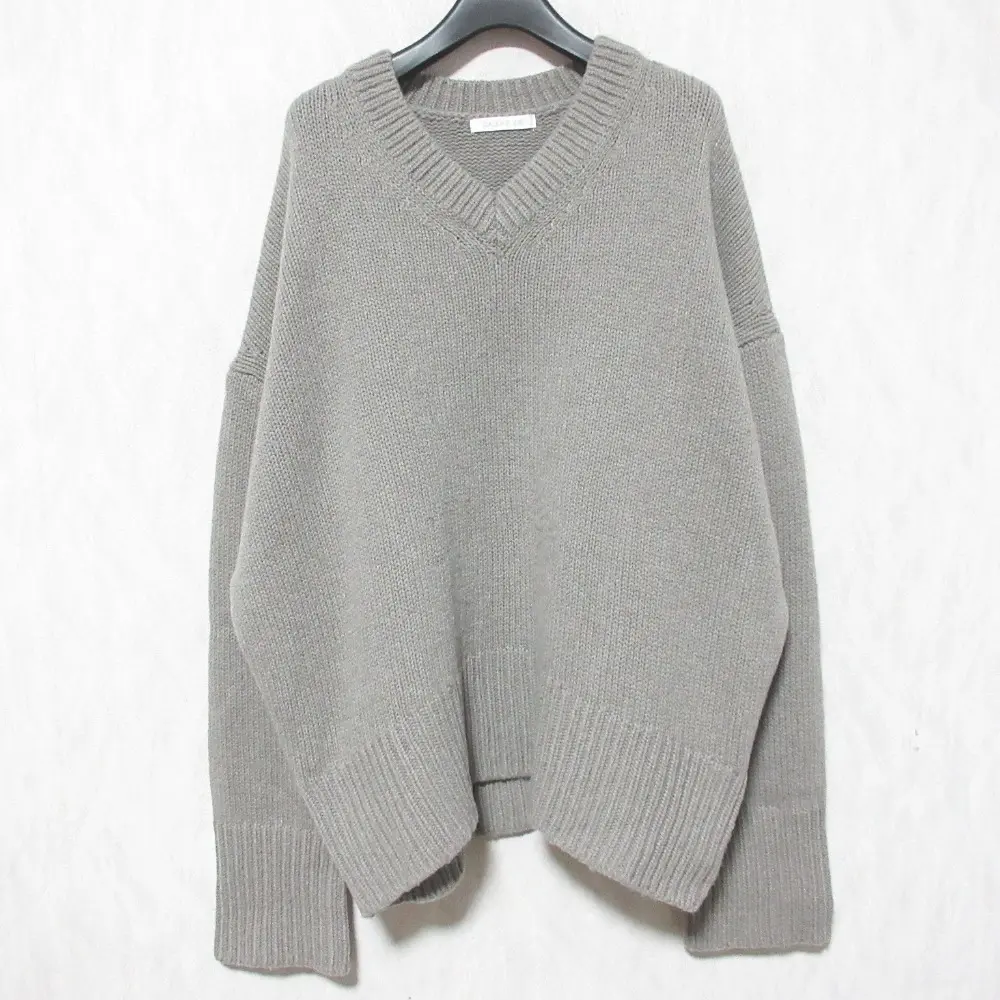 GALERIE VIE ギャルリーヴィー トゥモローランド Vネックウールニットセーター サイズM グレージュ