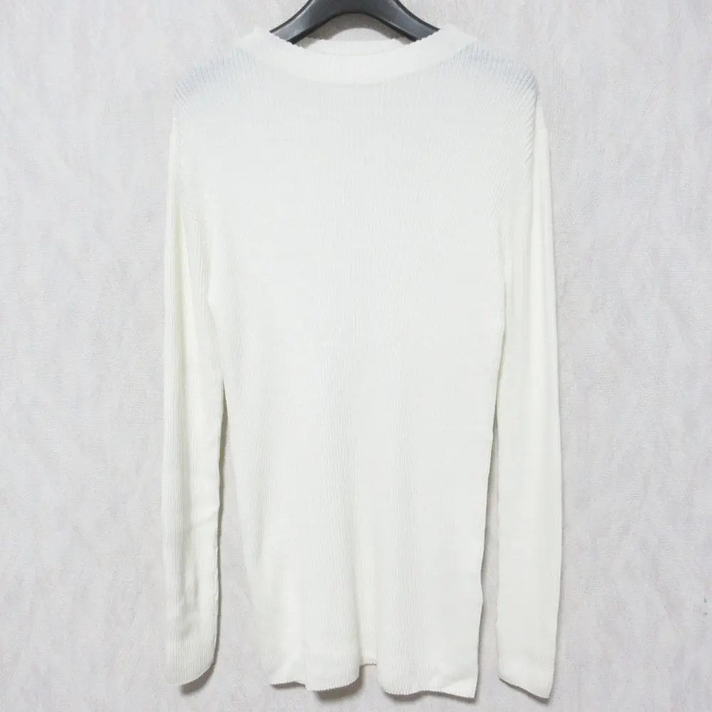 23AW GALERIE VIE ギャルリーヴィー プルミエールウールリブ ビルドネックプルオーバー 23-02-34-02105 サイズF ホワイト
