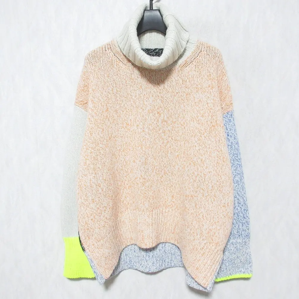 GALERIE VIE ギャルリーヴィー ファインウール ハイネックプルオーバーニット セーター サイズS マルチカラー