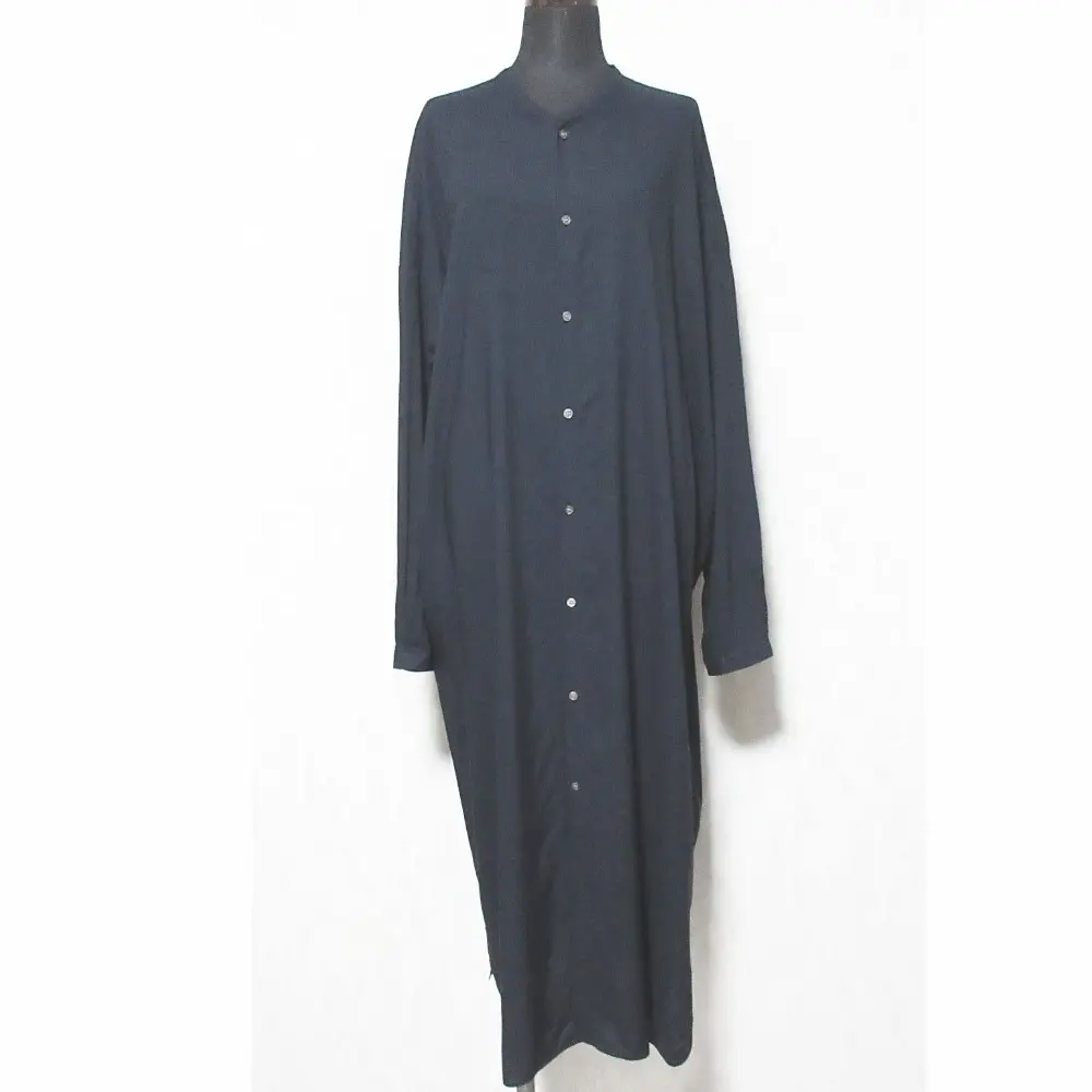 24AW GALERIE VIE ギャルリーヴィー ウォッシャブルレーヨン シャツワンピース 23-06-44-06711 F ネイビー