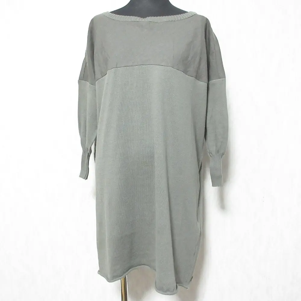 gasa ガサ ドルマンスリーブ ニットカットソー カーキ