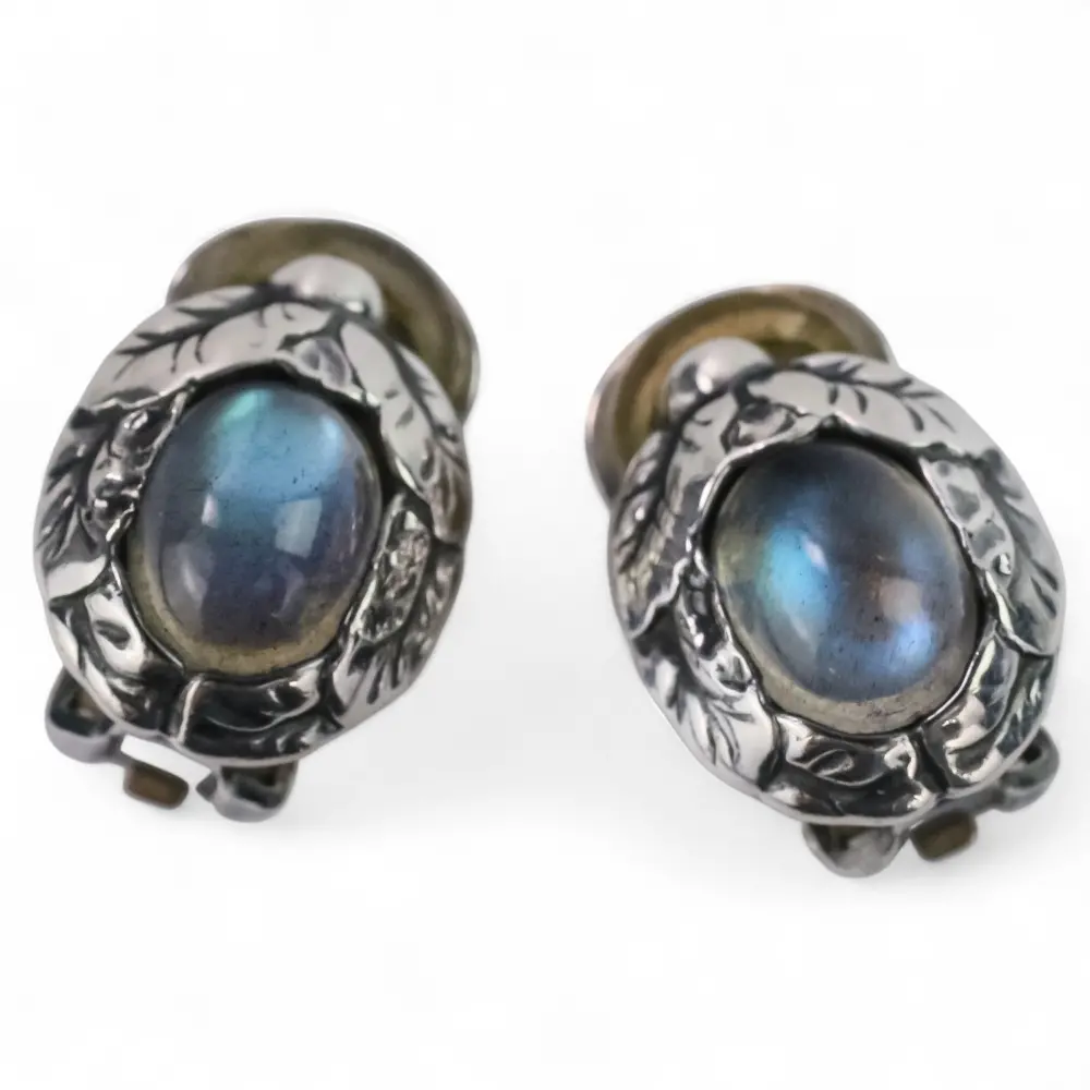 Georg Jensen ジョージジェンセン 1997 ラブラドライトイヤリング SV925 シルバー