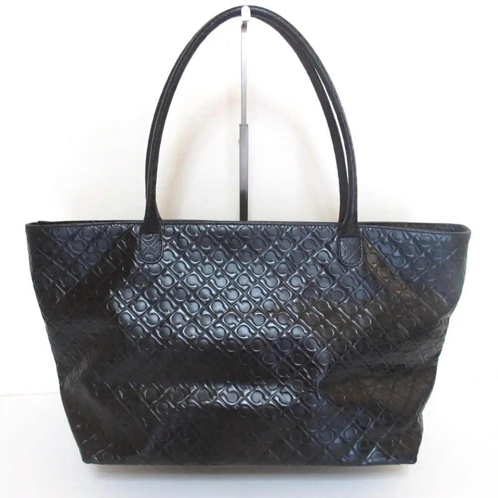 GHERARDINI ゲラルディーニ レザー エンボス トートバッグ ブラック
