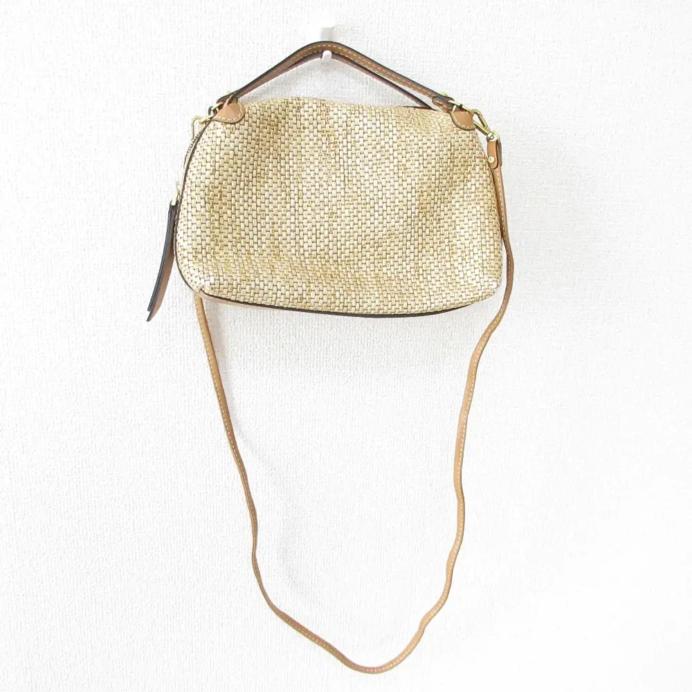 GIANNI CHIARINI ジャンニキアリーニ ALIFA M アリファ メッシュ 編み込み 2WAY ショルダーバッグ ハンドバッグ ナチュラル