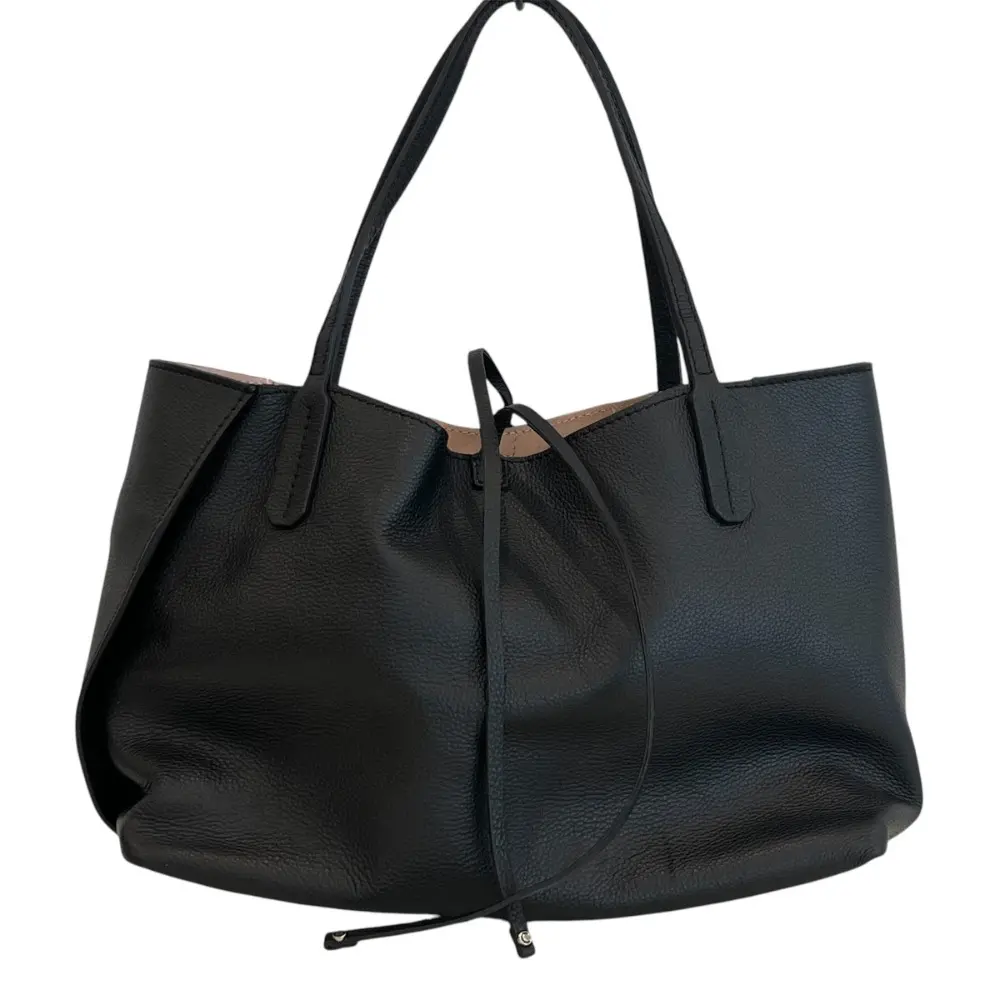 GIANNI CHIARINI ジャンニキアリーニ RAY レイ レザー リバーシブル トートバッグ ポーチ付き ブラック×ライトピンク