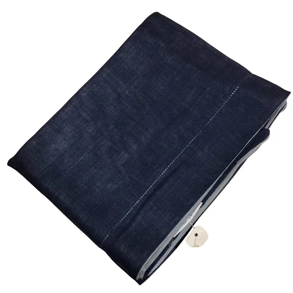 GIORGIO ARMANI ジョルジオアルマーニ ウールシルク ストール ショール マフラー ネイビー