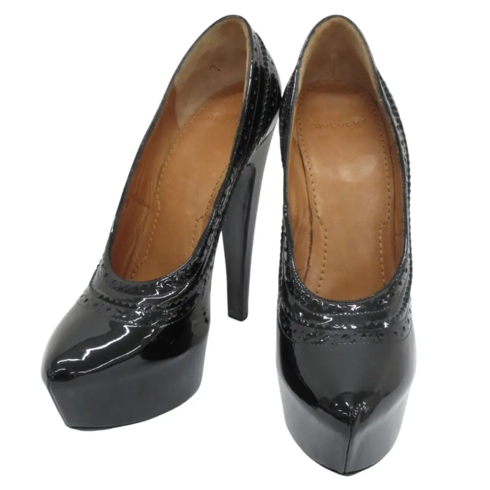 GIVENCHY ジバンシィ TRIBUTE 105 プラットフォーム ピンヒール パンプス 38/24.5cm相当 ブラック