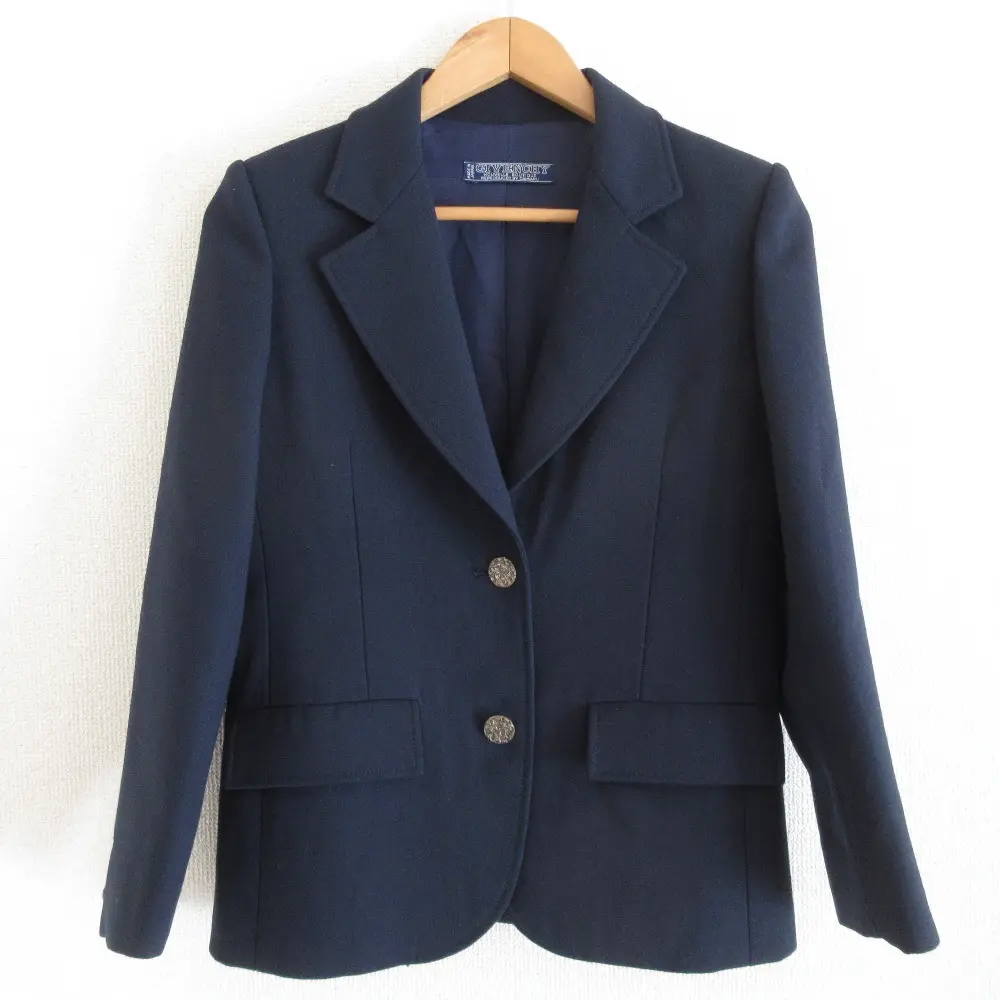 GIVENCHY ジバンシィ ヴィンテージ メタル釦 シングル テーラードジャケット ネイビー