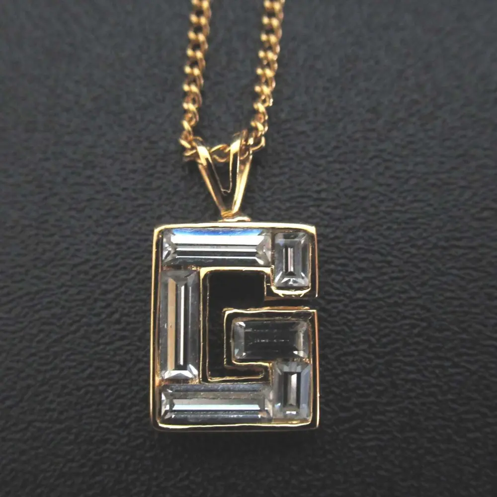 GIVENCHY ジバンシィ ジバンシー Gロゴ ネックレス ペンダント アクセサリー GP ゴールドカラー