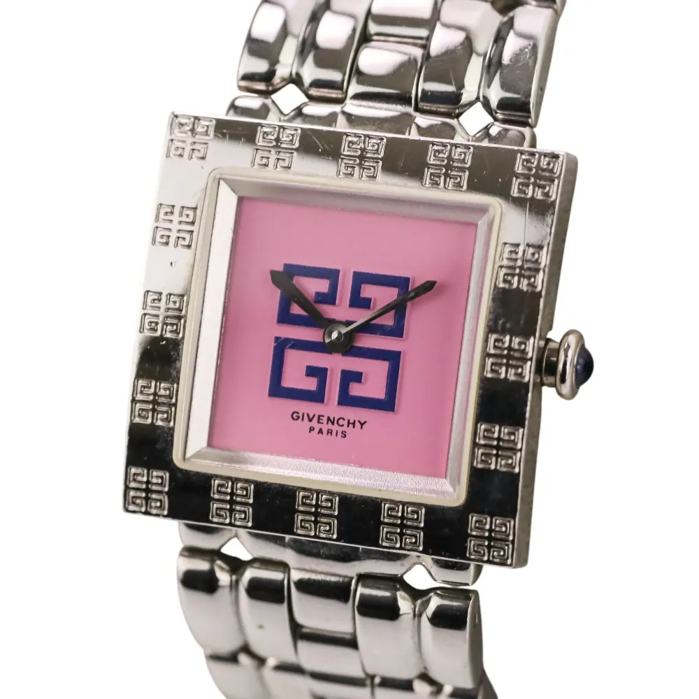 GIVENCHY ジバンシィ APSARAS クオーツ 腕時計 シルバーカラー ピンク文字盤