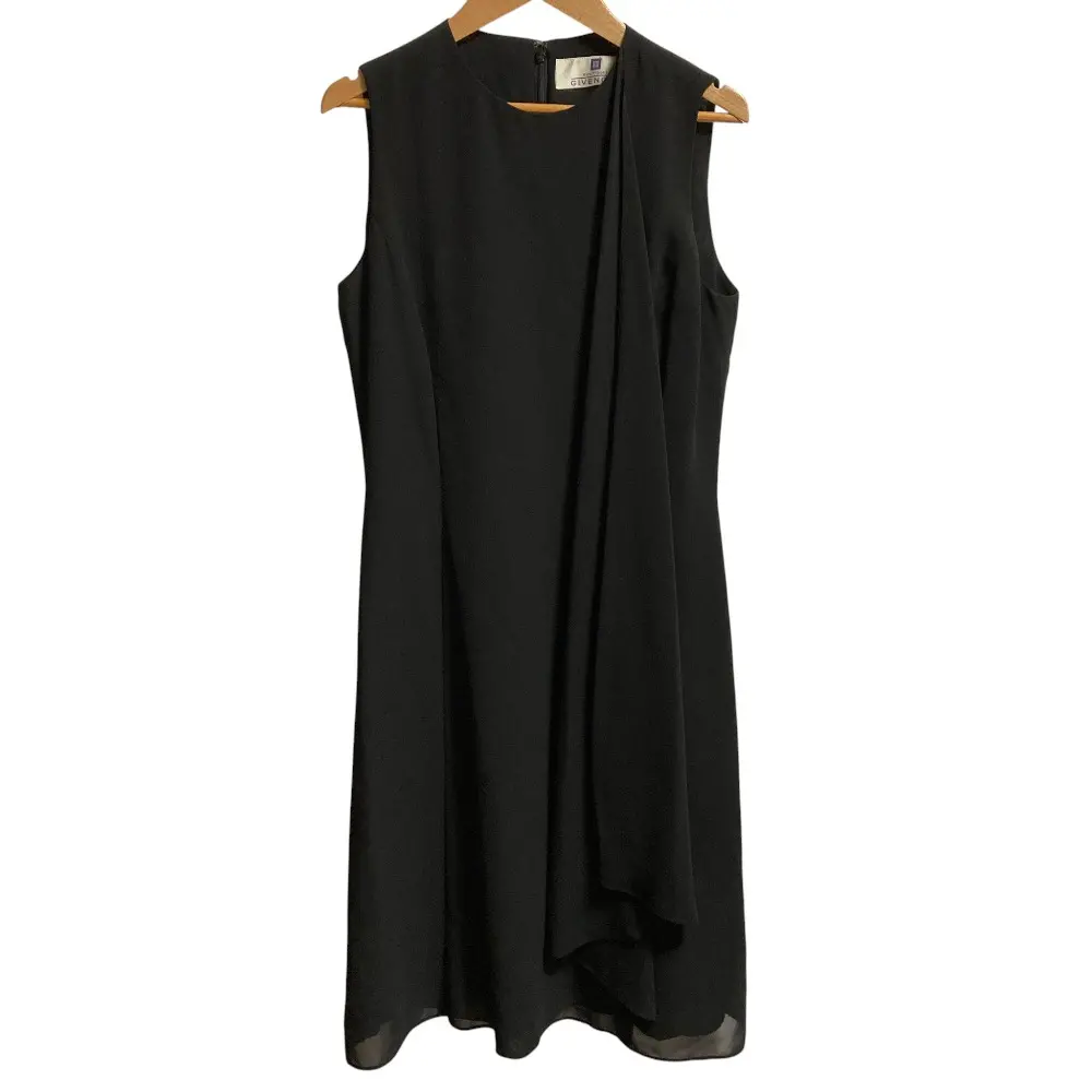 GIVENCHY ジバンシィ ヴィンテージ ノースリーブ フォーマルワンピース サイズ38 ブラック
