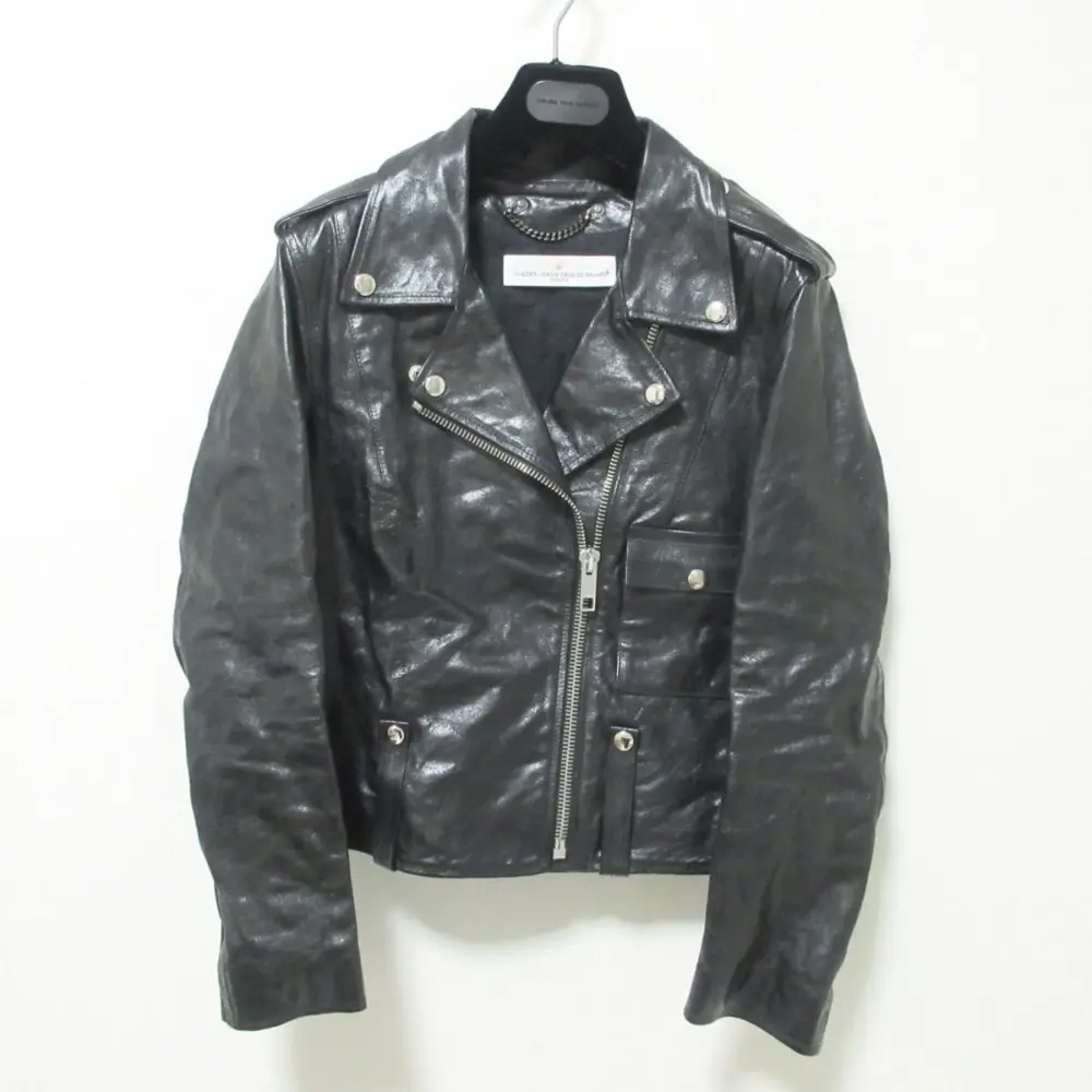 GOLDEN GOOSE ゴールデングース 転写プリント ライダースジャケット