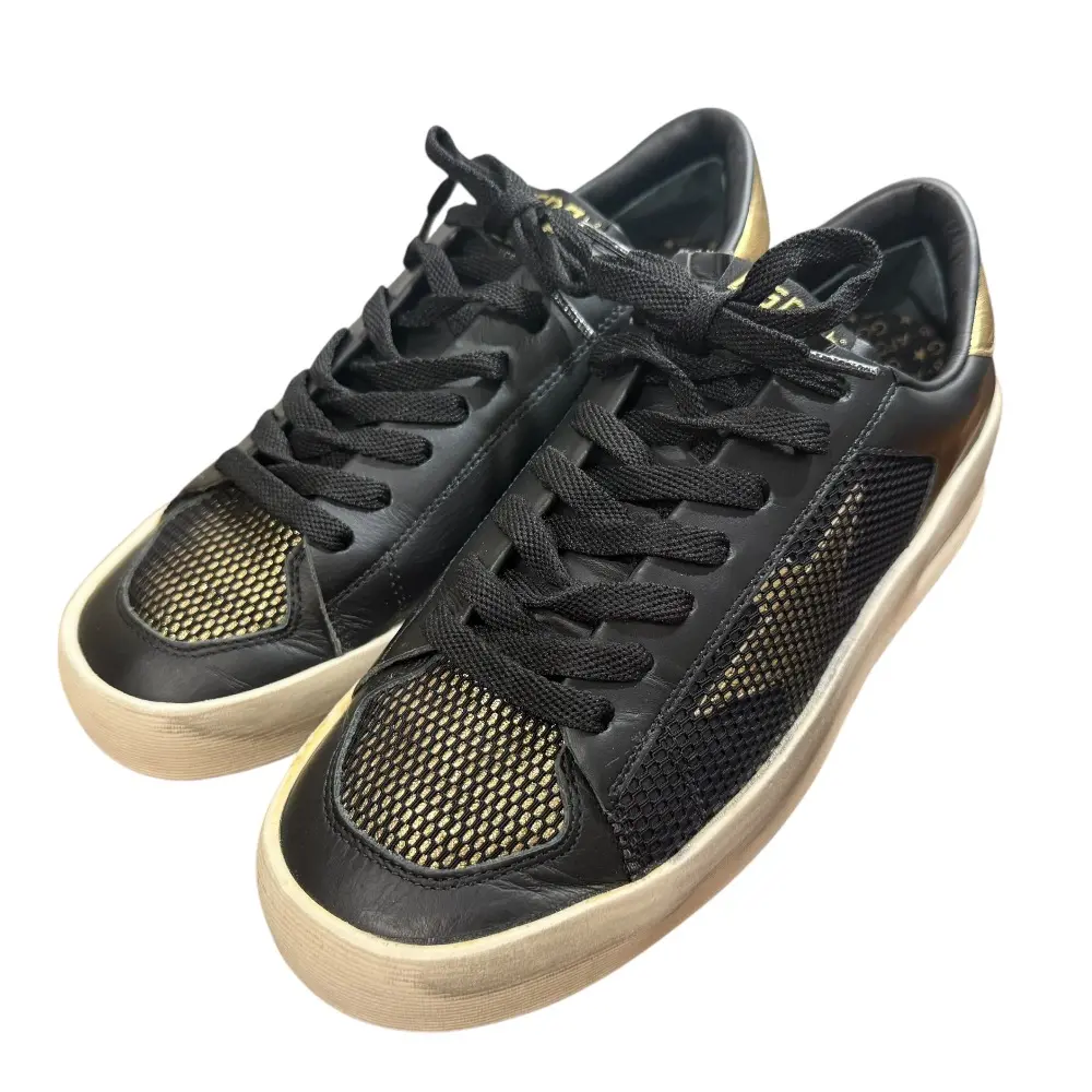 GOLDEN GOOSE ゴールデングース STARDAN ローカット スニーカー サイズ37S 24cm相当 ブラック×ゴールドカラー