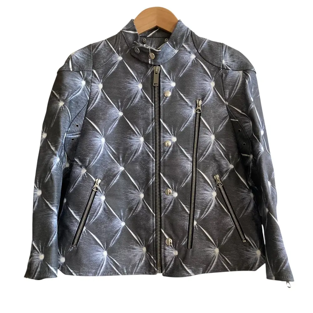 GOLDEN GOOSE ゴールデングース 転写プリント ライダースジャケット