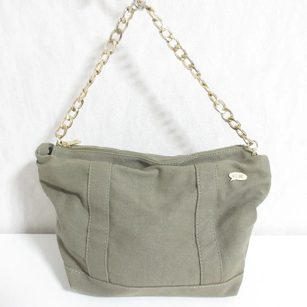 GOOD GRIEF グッドグリーフ キャンバス チェーン ショルダーバッグ カーキ