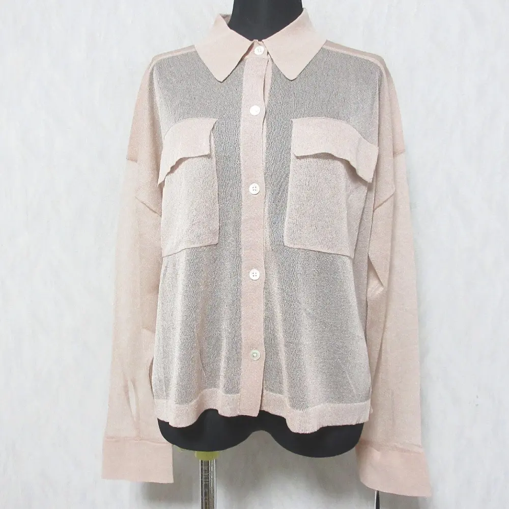 Grace Class グレースクラス グレースコンチネンタル 24SS ニットシアーシャツ ブラウス 0224143101 36 ピンク