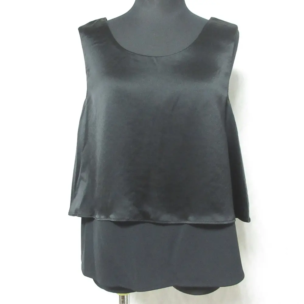 Grace Class グレースクラス グレースコンチネンタル 24SS バックコンシャスサテンノースリーブ カットソー  38 ブラック