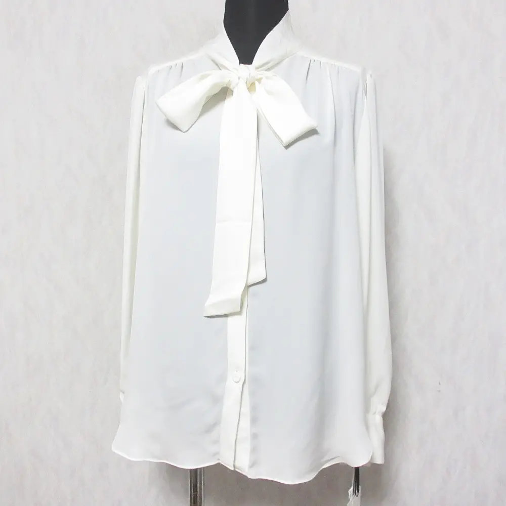 Grace Class グレースクラス グレースコンチネンタル 23AW シルクボウタイブラウス シャツ 0223445046 36 ホワイト