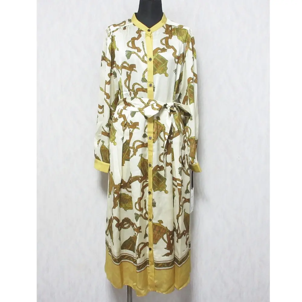 23AW Glace Class グレースクラス グレースコンチネンタル プリントツイルワンピース 0223431044 36 ベージュ