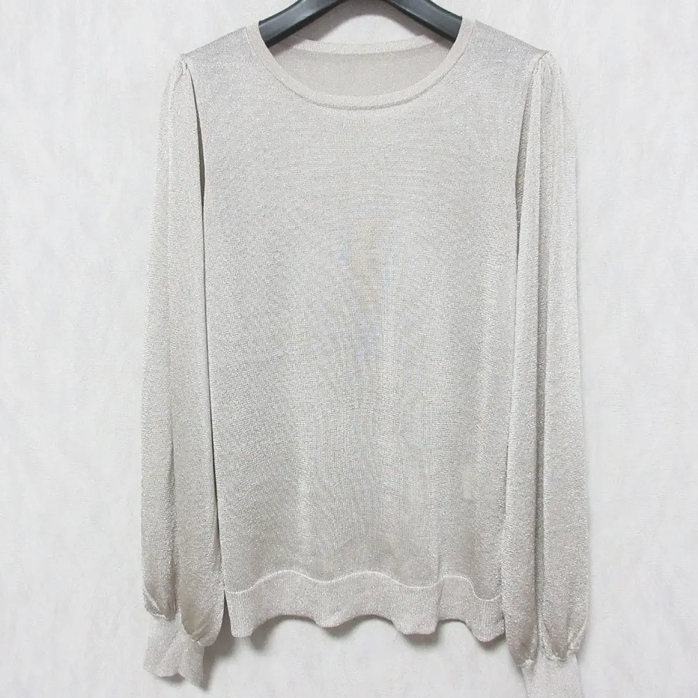 24AW Grace Class グレースクラス グレースコンチネンタル シアーラメニットトップ カットソー 0224343112 36 ベージュ