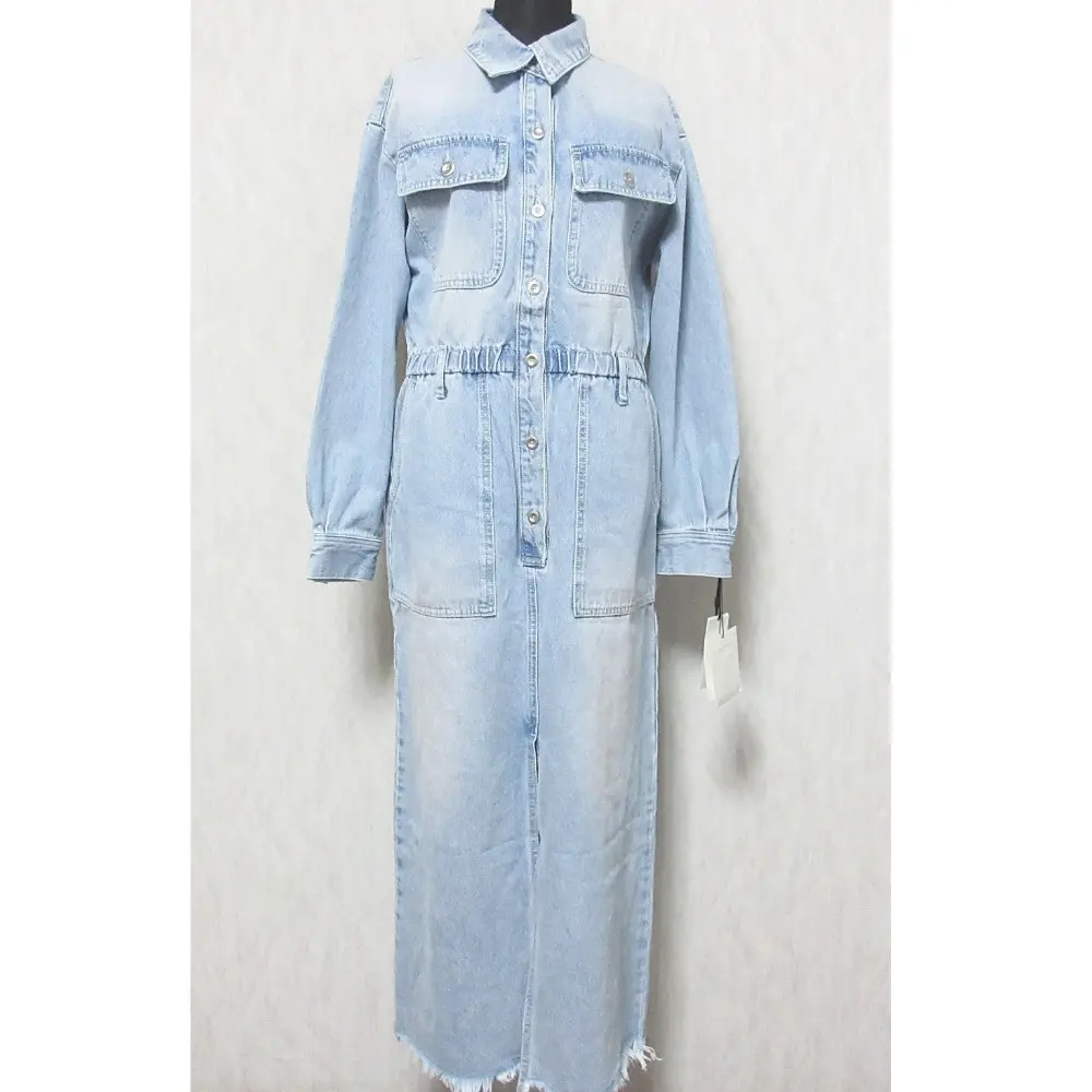 24AW Grace Class グレースクラス グレースコンチネンタル デニム ドロスト スリット ワンピース 0224331085 36 サックス