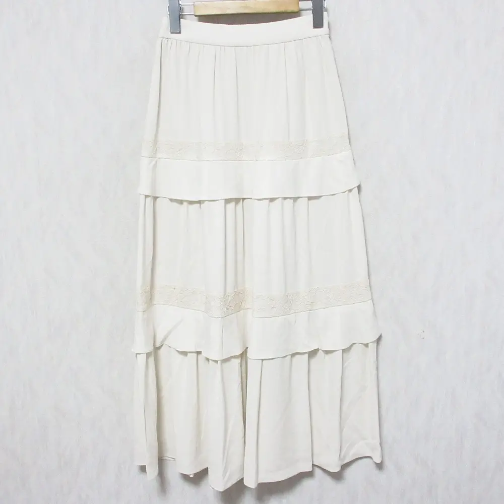 23SS Grace Class グレースクラス グレースコンチネンタル ロング丈 トリアセレースフリルスカート 0223221131 36 キナリ