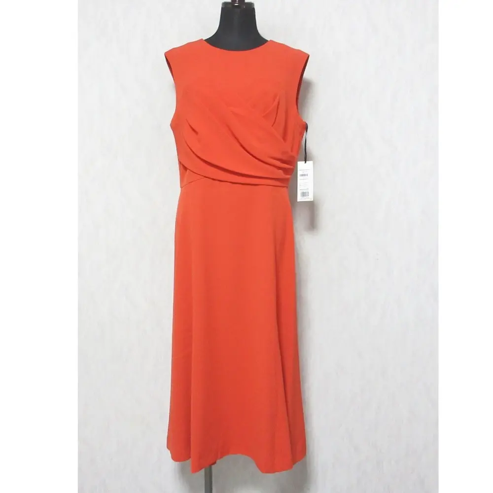 23AW Grace Class グレースクラス グレースコンチネンタルトリアセドレープフレアワンピース ロングドレス 0223335131 38 オレンジ