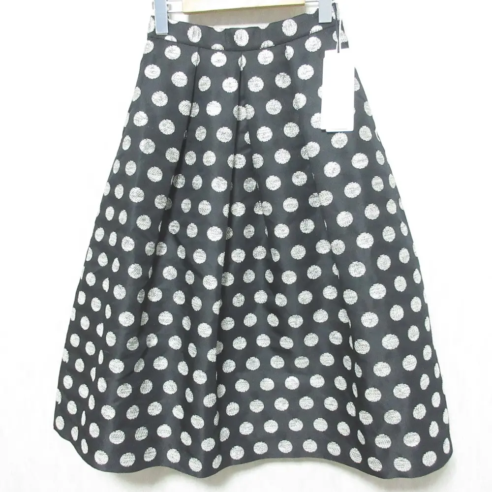 24SS Grace Class グレースクラス グレースコンチネンタル ミモレ丈 ロング ラメドットジャガードスカート 0224121005 36 ブラック