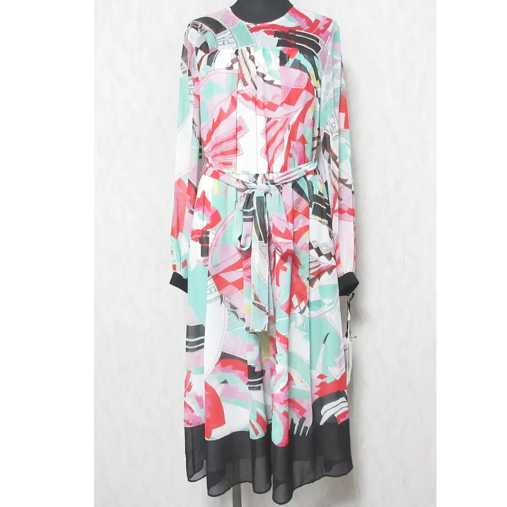 24SS Grace Class グレースクラス グレースコンチネンタル アールデコリゾートプリントワンピース 0224131013 36 ピンク