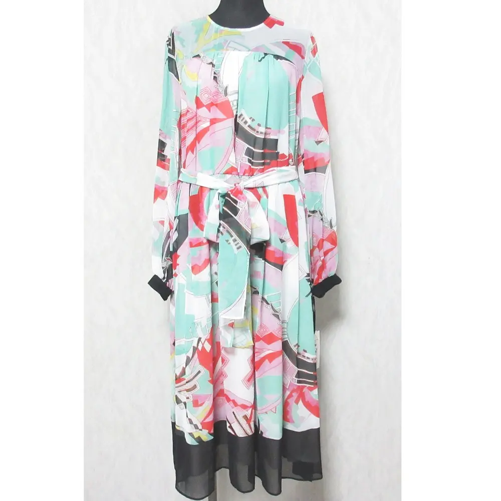 24SS Grace Class グレースクラス グレースコンチネンタル アールデコリゾートプリントワンピース 0224131013 38 ピンク