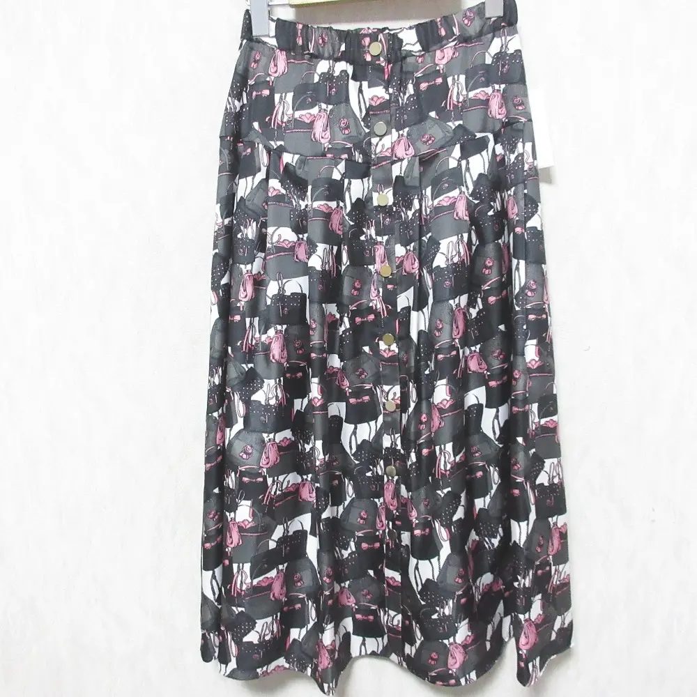 24AW Grace Class グレースクラス グレースコンチネンタル ロング バッグモチーフプリーツスカート 0224321128 38 ピンク