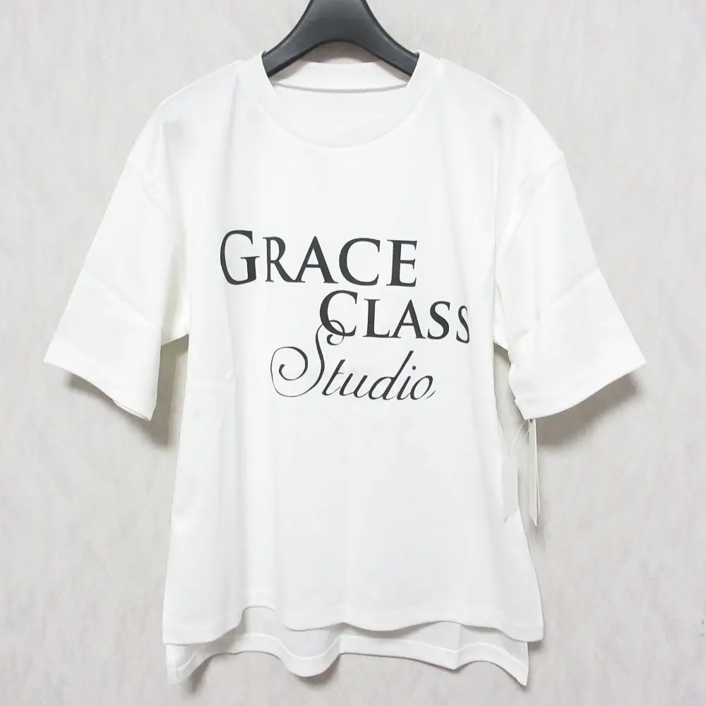 24AW GRACE CLASS グレースクラス グレースコンチネンタル レタードシルケットTシャツ 半袖 カットソー 0224342169 36 ホワイト