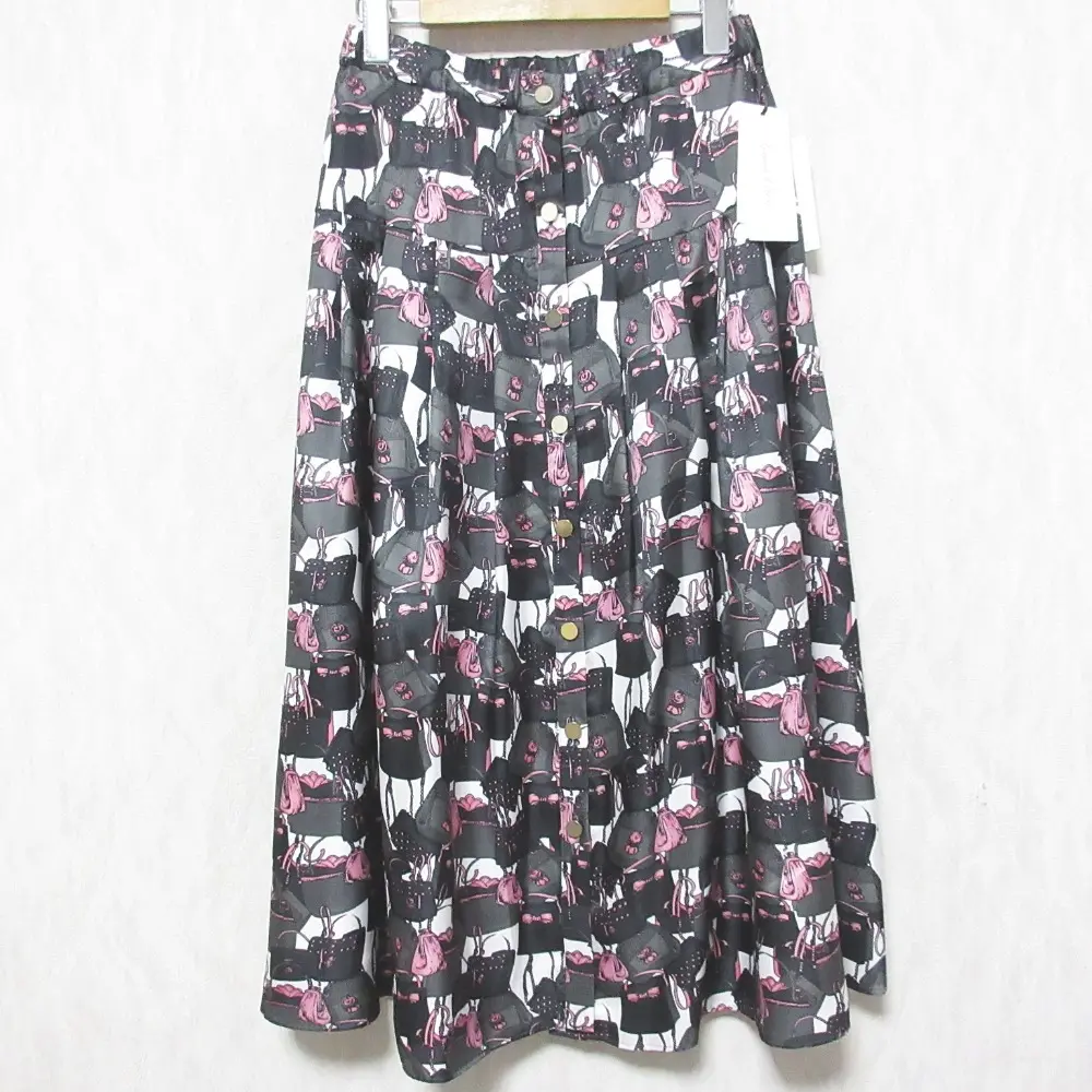 24AW Grace Class グレースクラス グレースコンチネンタル ロング丈 プリーツスカート 0224321128 38 ピンク