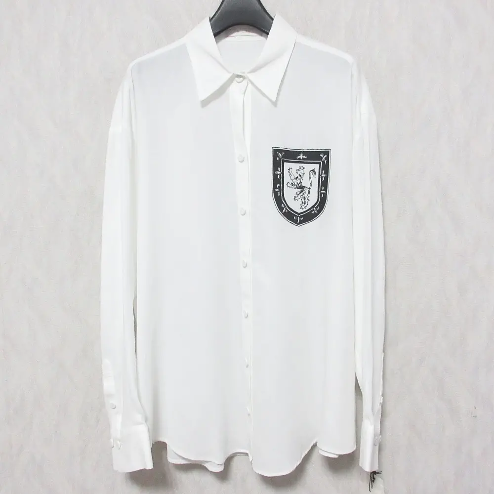 24AW Grace Class グレースクラス グレースコンチネンタル ダブルジョーゼットシャツ ブラウス 0224341074 36 ホワイト