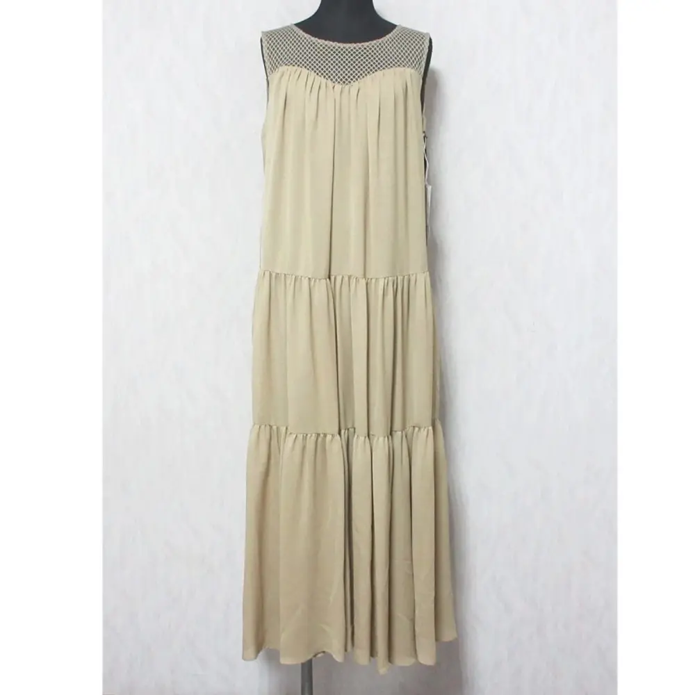 24SS GRACE CLASS グレースクラス グレースコンチネンタル シアードレープマキシ ワンピース ドレス 0224231122 36 キャメル