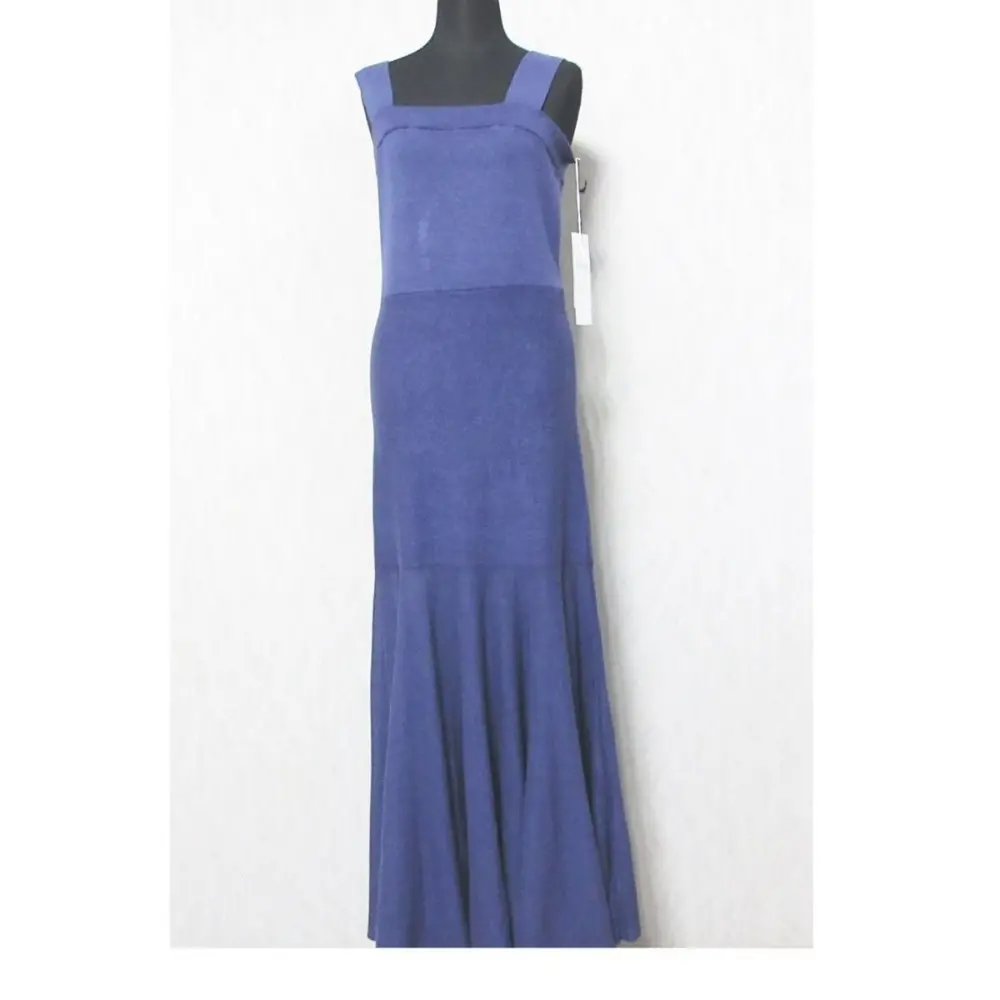 24SS GRACE CLASS グレースクラス グレースコンチネンタル ニットキャミワンピース ロングドレス 0224233006 38 ブルー