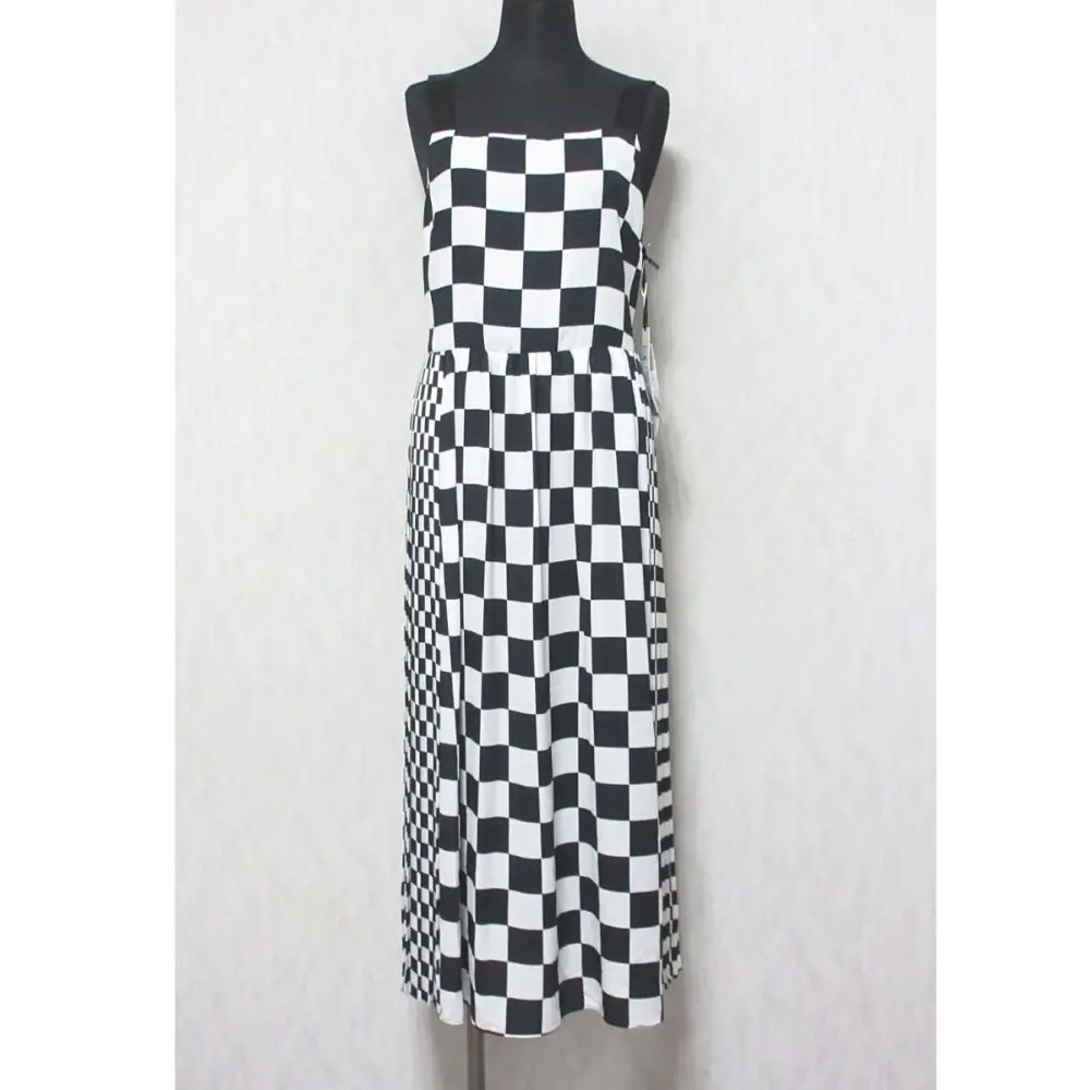 23AW GRACE CLASS グレースクラス チェッカープリントキャミドレス ノースリーブ ワンピース 0223331086 38 ホワイト