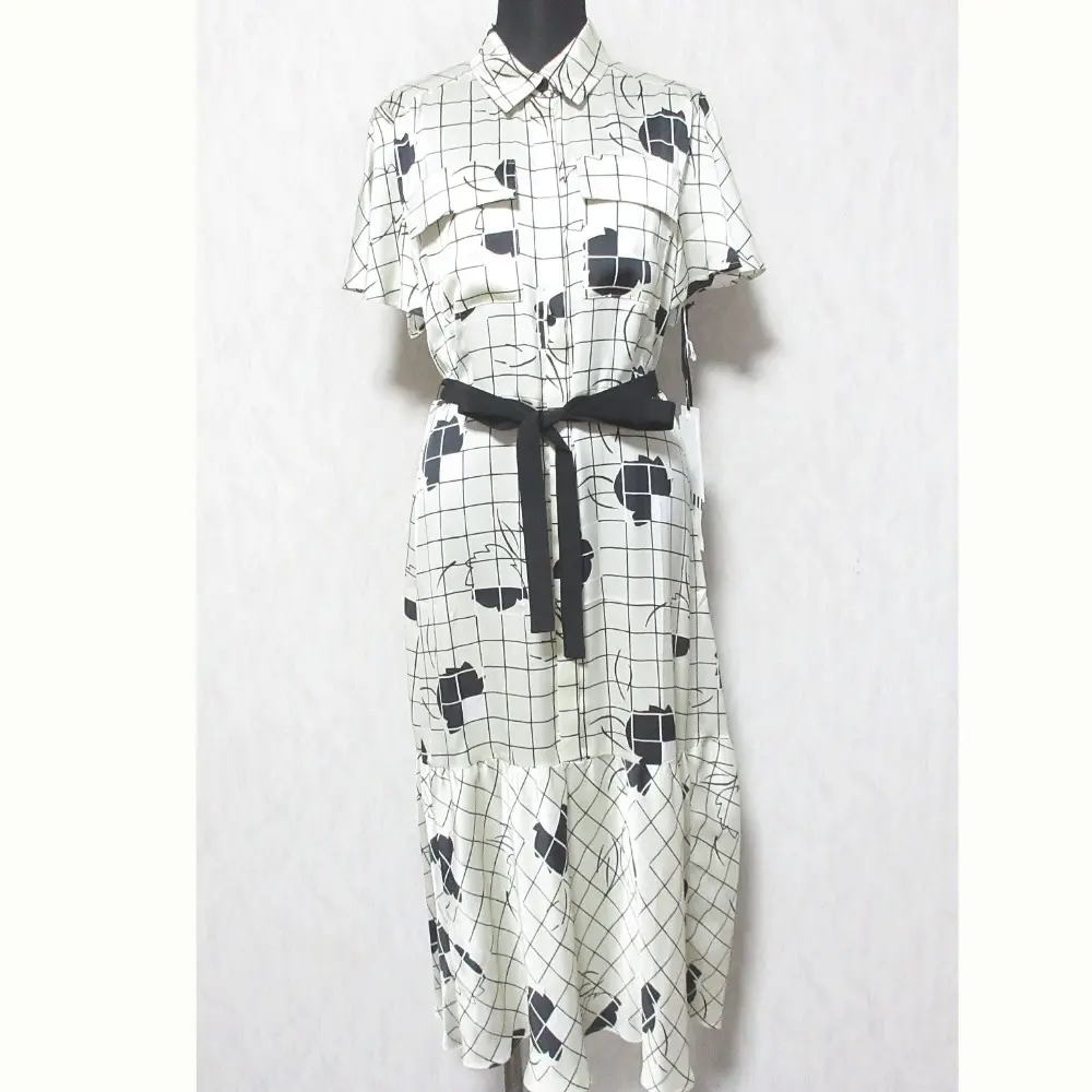 24SS Grace Class グレースクラス グレースコンチネンタル ラインフラワーシャツドレス 0224231100 36 キナリ