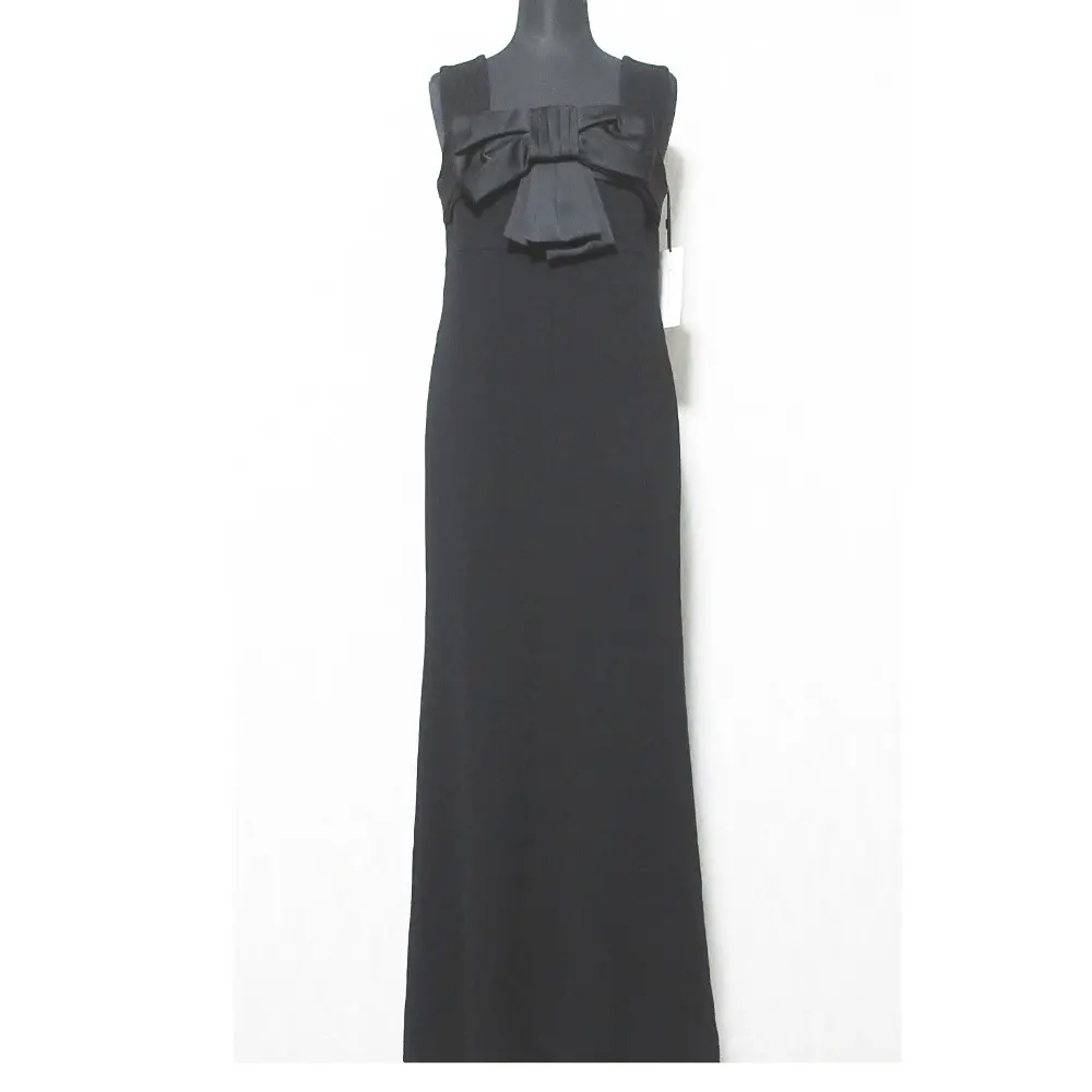 24AW Grace Class グレースクラス グレースコンチネンタル サテンリボンロングドレス マキシワンピース 0224335089 36 ブラック