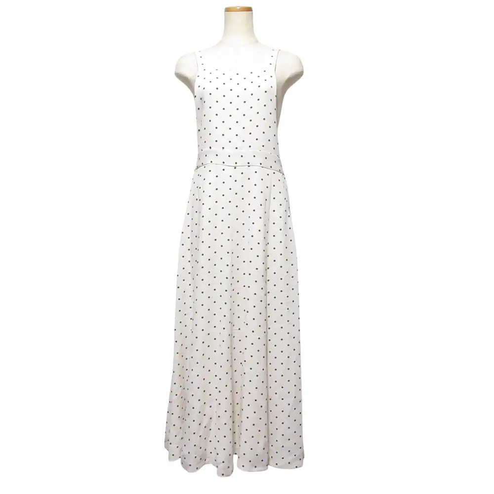 23AW Grace Class グレースクラス トリアセ ドット ジャンパースカート ロング丈 ワンピース 36 ホワイト ブラック