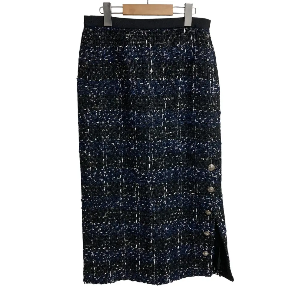 24AW Grace Class グレースクラス サイドスリットツイードスカート 0224421008 サイズ38 ネイビー