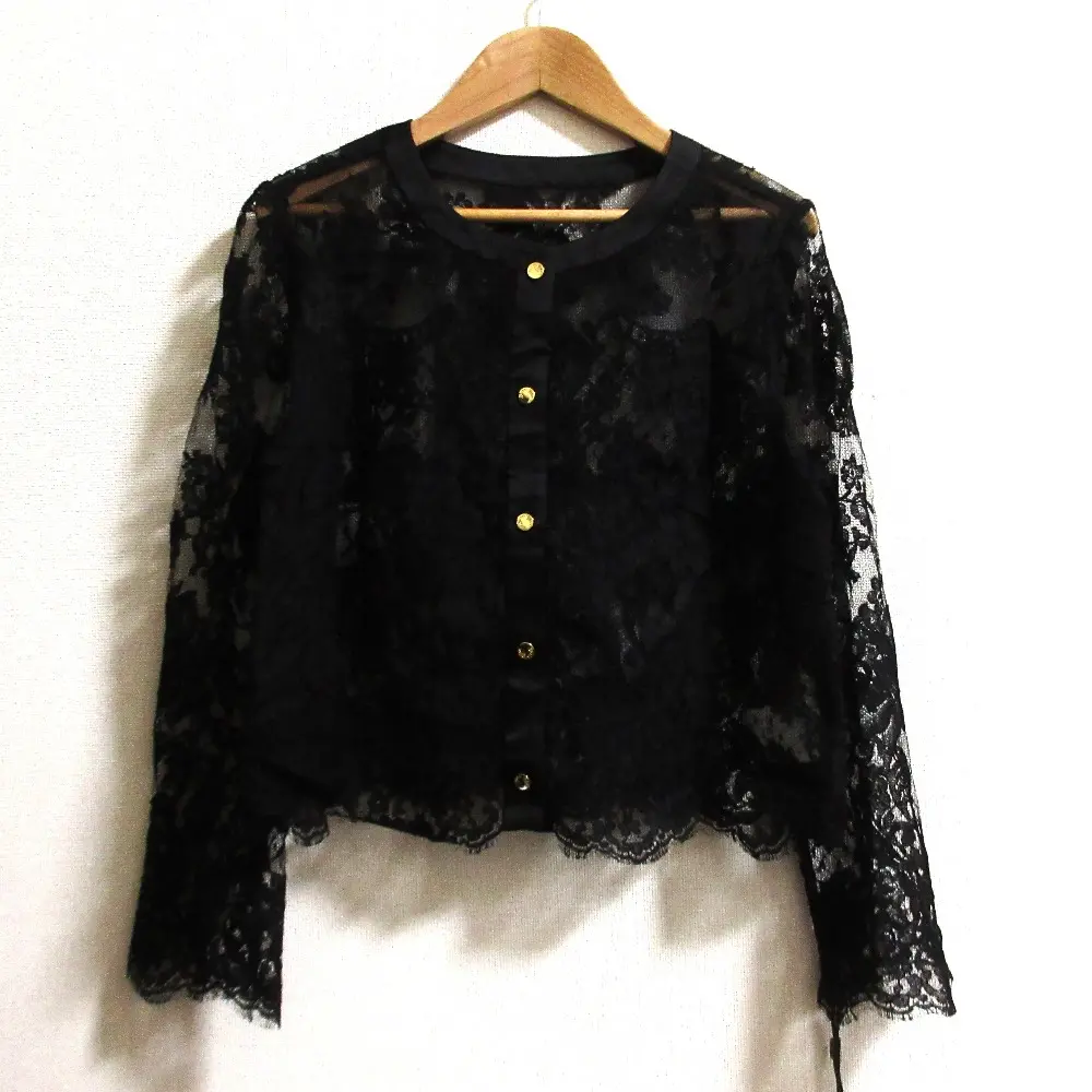 25SS GRACE CLASS グレースクラス グレースコンチネンタル リバーレース ジャケット 0225101026 サイズ38 ブラック