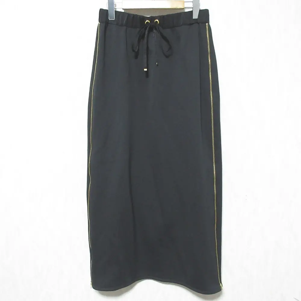 25SS Grace Class グレースクラス グレースコンチネンタル サイドファスナースカート 0225221020 サイズ38 ブラック