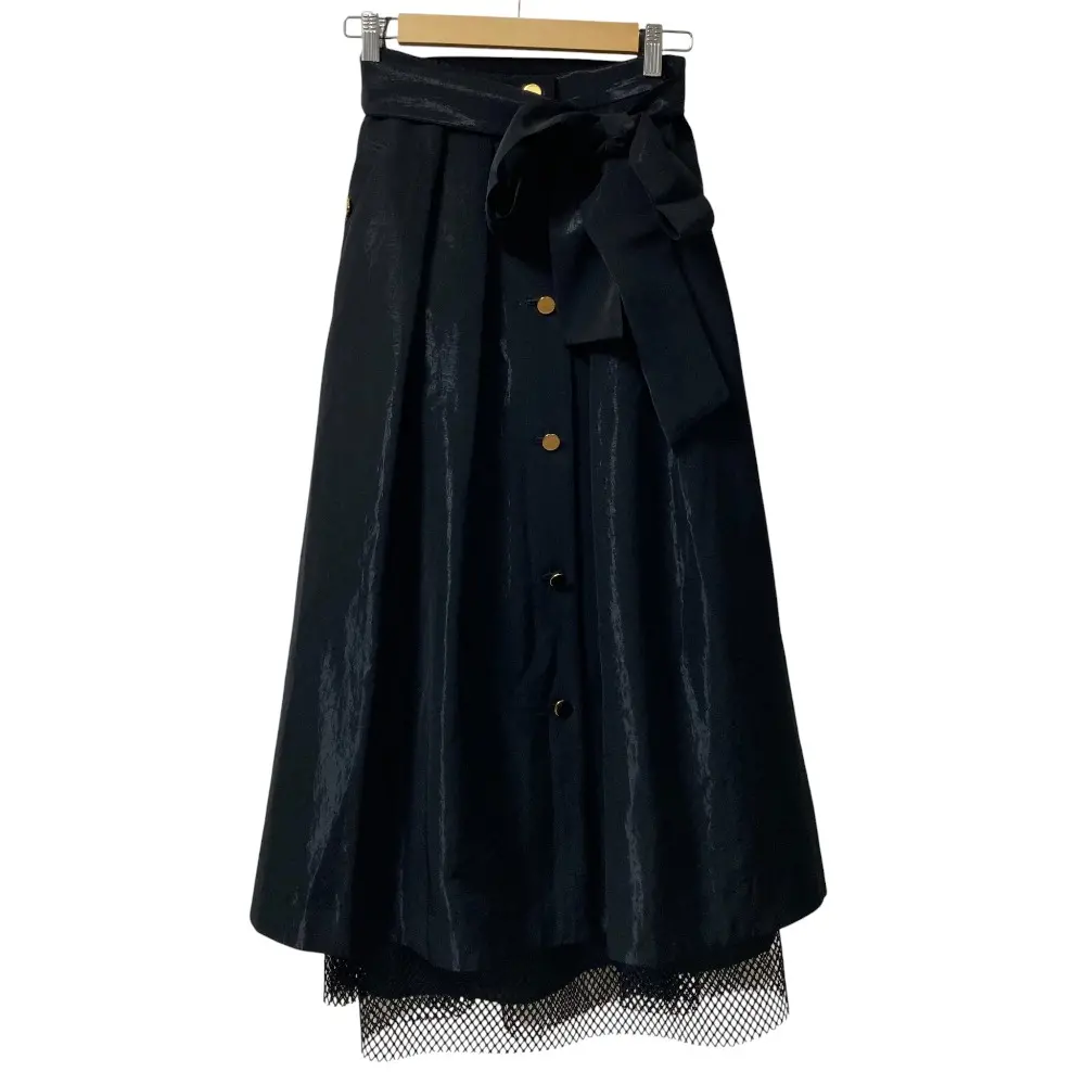 24AW Grace Class グレースクラス レイヤードタックスカート 0224321104 サイズ38 ブラック