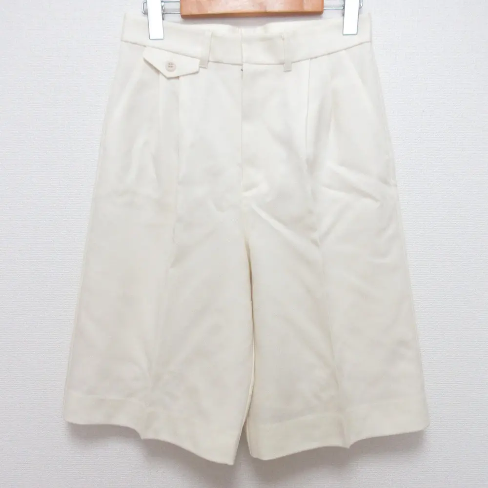 24AW Grace CLASS グレースクラス ウールツイルハーフパンツ 0224416124 サイズ38 キナリ 