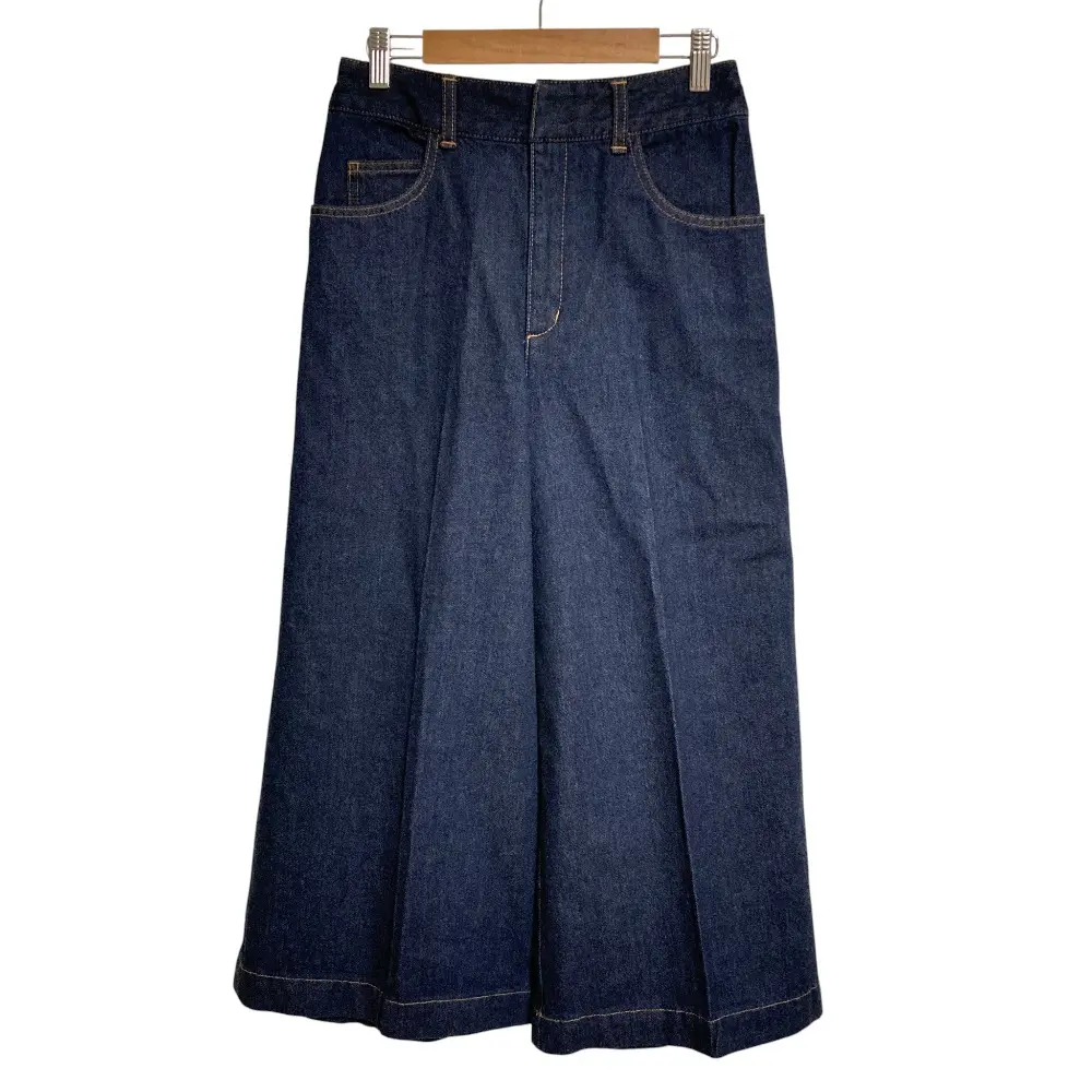 GRACE CLASS グレースクラス センタープレス デニムパンツ ワイド ジーンズ 36 インディゴブルー 