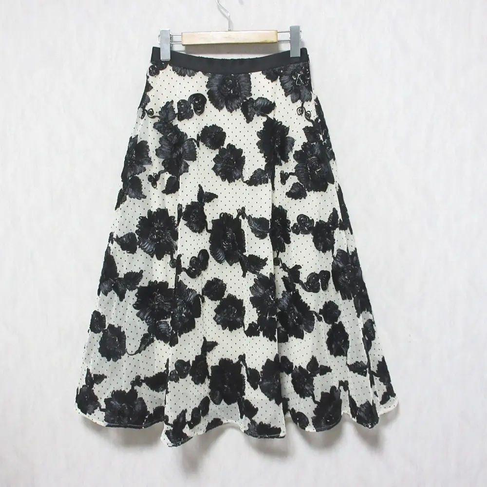 24AW GRACE CONTINENTAL グレースコンチネンタル オンライン完売サイズ サテンコードスカート 0124321183 36 バイカラー