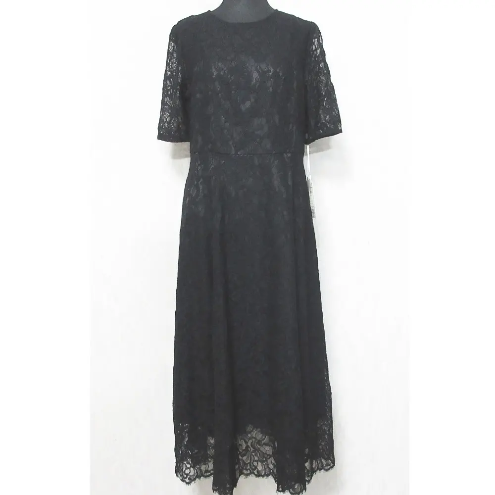 24AW GRACE CONTINENTAL グレースコンチネンタル コードレース フレアドレス ワンピース 0124335064 38 ブラック