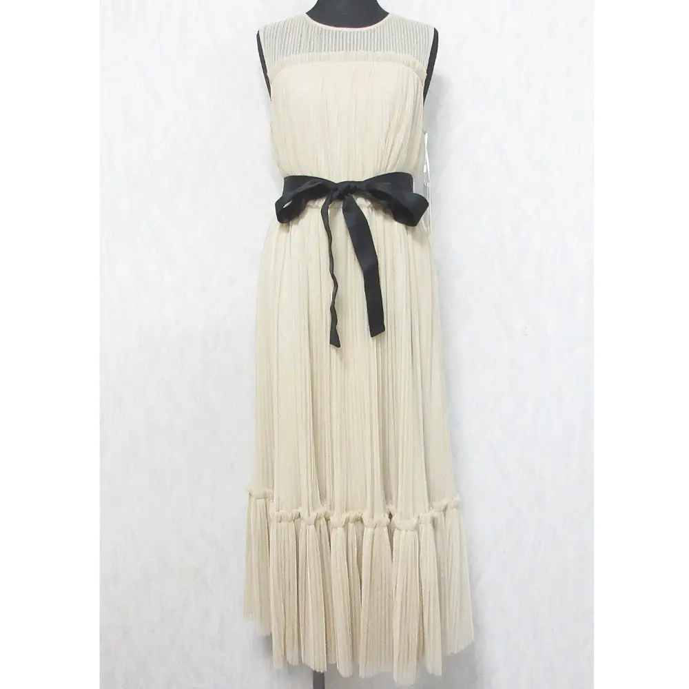 24AW GRACE CONTINENTAL グレースコンチネンタル プリーツロングドレス ワンピース 0124335049 36 ベージュ